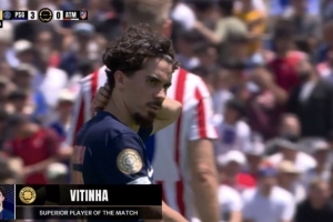 维球王！1粒进球&amp;传球成功率98.2%！维蒂尼亚当选全场最佳球员